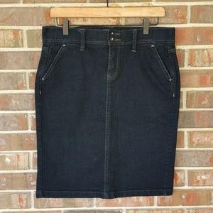 Dark Blue Y2K Pencil Skirt